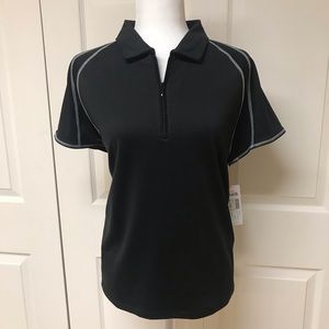😎 Ashworth Black 1/2 Zip Polo w/Raglan Sleeves